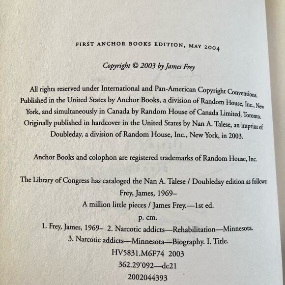 A Million Little Pieces - Book by Frey, James - Picture 6 of 7